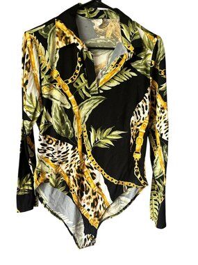 Touch Me Women's Floral Long Sleeve Bodysuit